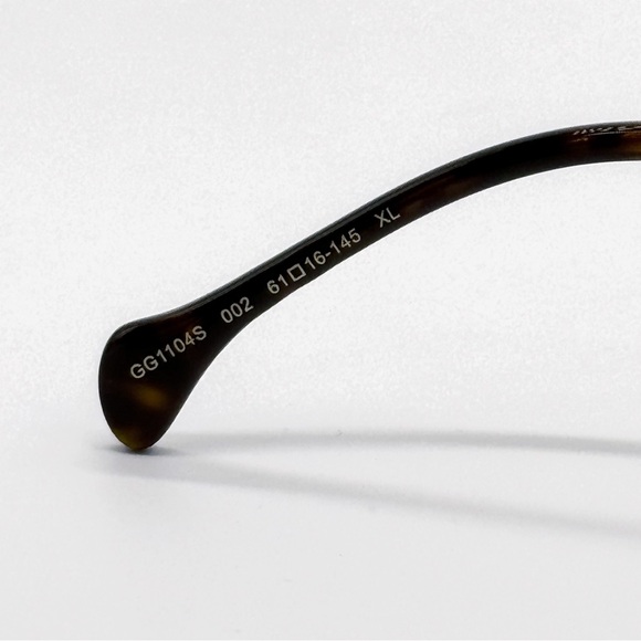 NEW GUCCI GG1104S 002 AVIATOR BROWN UNISEX SUNGLASSES GUCCI - Picture 9 of 12